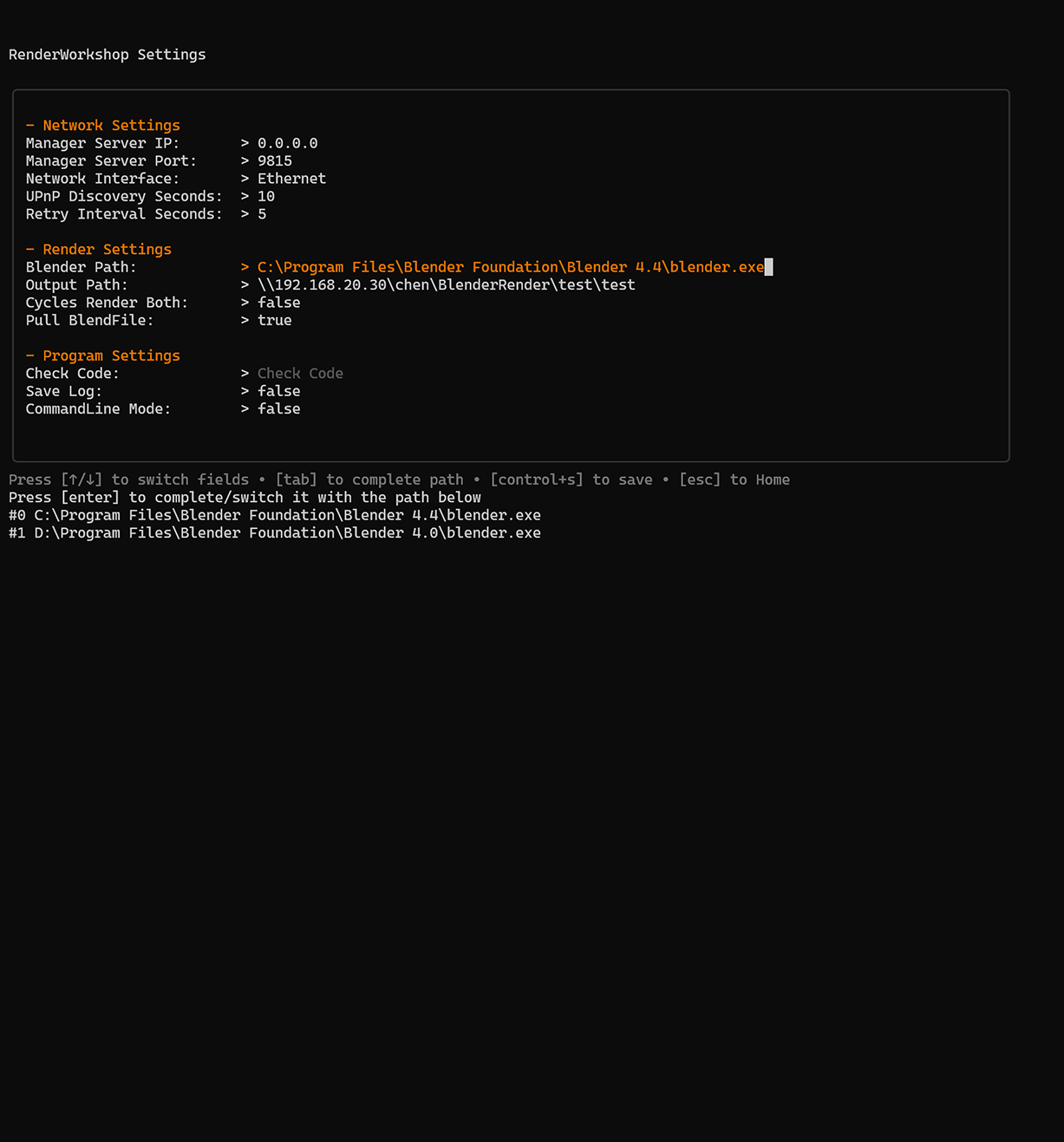 worker setting page